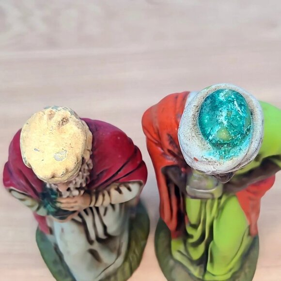 Vtg Nativity Set 9 Figurines Germany Christmas Jesus Mary Joseph Wise Men Lamb - Picture 6 of 9